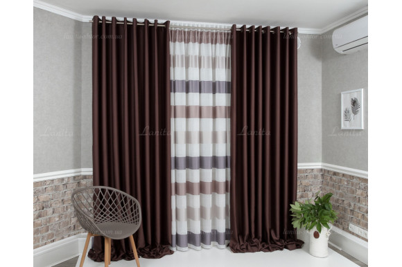 Шторы блэкаут двухсторонний Elis SB-1985 Н-3,2м