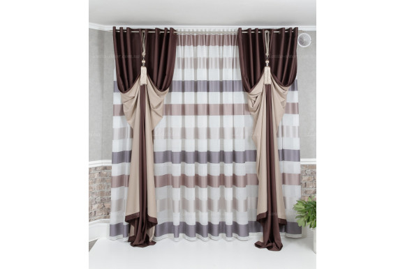 Шторы блэкаут двухсторонний Elis SB-1985 Н-3,2м