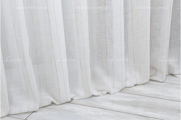 Тюль лен полоска Eco TL-233