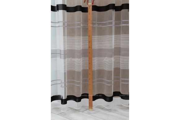 Тюль фатин в полоску Bilena TFP-2043 отрез 6 метра