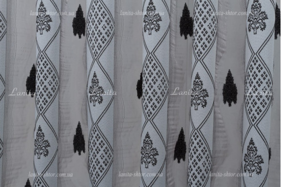 Тюль органза Mexx сірий 2,51м/6,0м