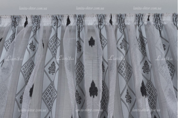 Тюль органза Mexx сірий 2,51м/6,0м