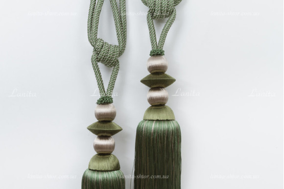 Кисти для штор KTR-6778 темно-зеленые