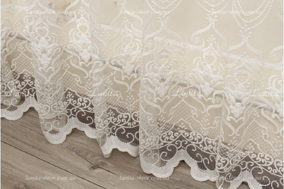 Готовый тюль фатин Zoria 2,49м/3,20м