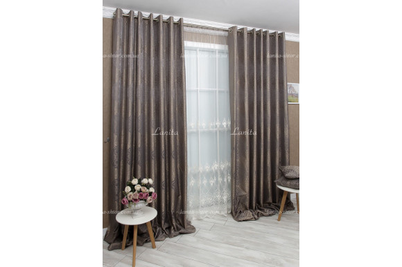 Готовый тюль фатин Zoria 2,49м/3,20м