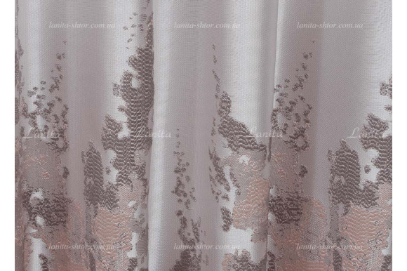 Готові штори сатин-жаккард Valmona GS-7610 2,50м/2*2,0м