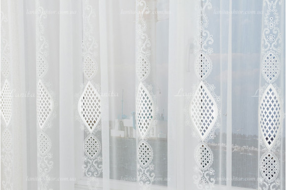 Тюль микросетка лен Ajoure TSL-8111