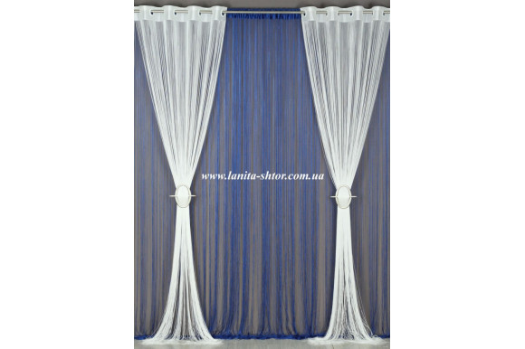 Шторы-нити однотонные электрик