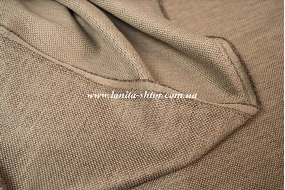 Штора Лен бежево-серая Mussa BS3161