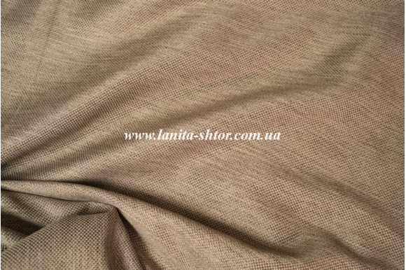 Штора Лен бежево-серая Mussa BS3161