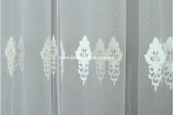 Тюль фатин з візерунком Mondeo TFU-976