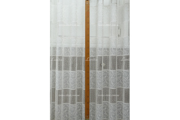 Готовий тюль шифон Lambre молочний 2,52м/5,0м