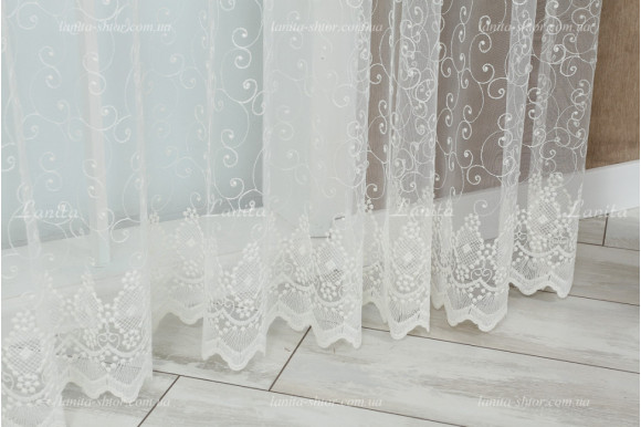 Готовий тюль фатин Solar GT-2129 2,50м/3,55м