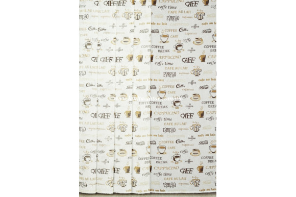 Тюль під льон Coffee Break К-1123