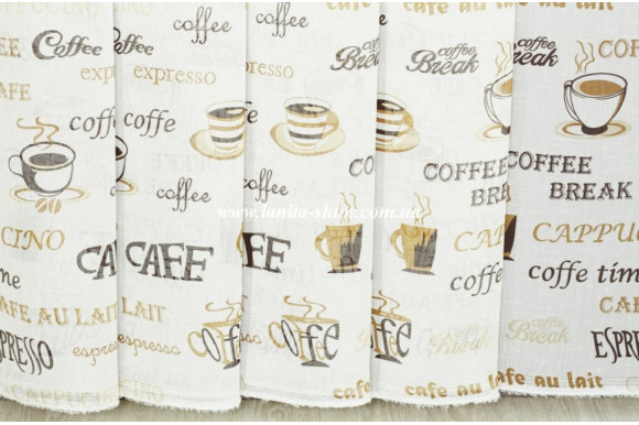 Тюль під льон Coffee Break К-1123