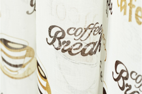 Тюль під льон Coffee Break К-1123