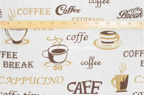 Тюль під льон Coffee Break К-1123