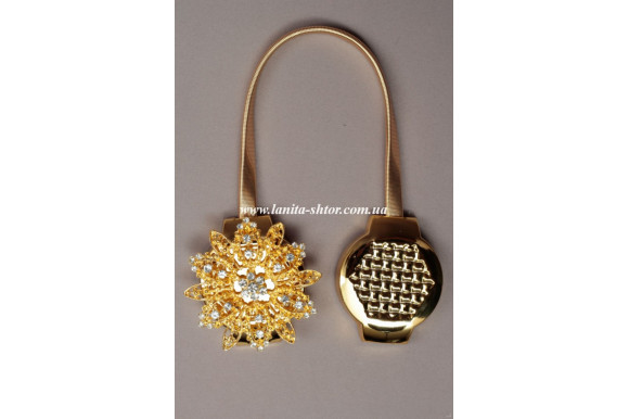 Магніт для штор Гербера золото