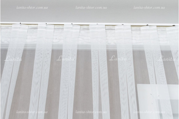 Готовий тюль фатин Carven рожева вишивка 2,50м/5,50м