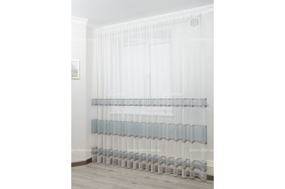 Тюль фатин в полоску Mugler TFP-1940