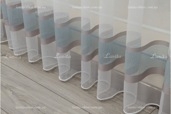 Тюль фатин в полоску Mugler TFP-1940