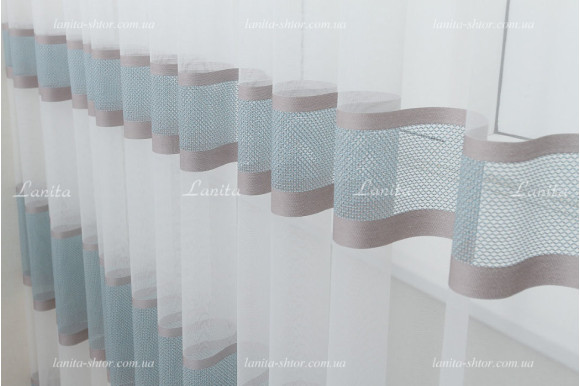 Тюль фатин в полоску Mugler TFP-1940