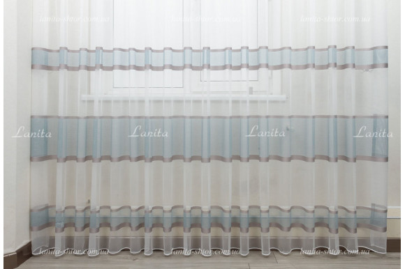 Тюль фатин в полоску Mugler TFP-1940