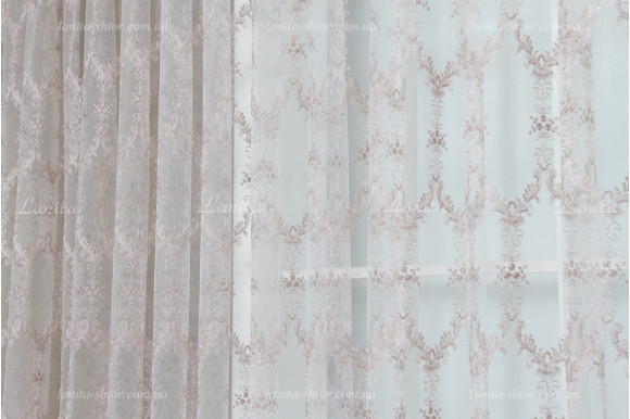 Тюль фатин с вышивкой Adwin TFV-7816