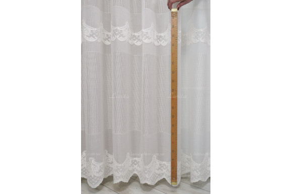 Тюль льон з вишивкою Kalife TSL-8416