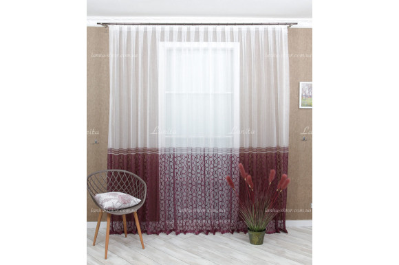 Тюль жаккард Nikos TGR-1749