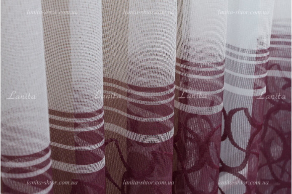 Тюль жаккард Nikos TGR-1749