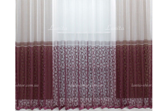 Тюль жаккард Nikos TGR-1749