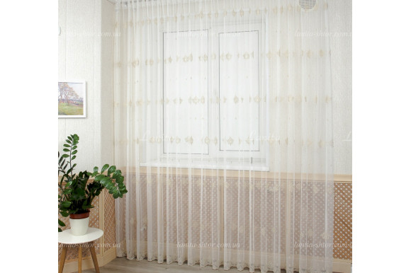 Готовый тюль грек фатин Giulia GT-8117 2,50м/5,0м