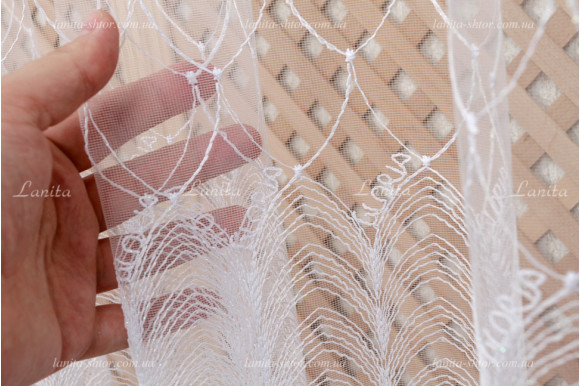 Тюль фатин з вишивкою Veneta TFV-8018 Тюль фатин з вишивкою Veneta TFV-8018