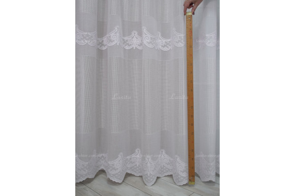 Тюль лен с вышивкой Kalife TSL-8418