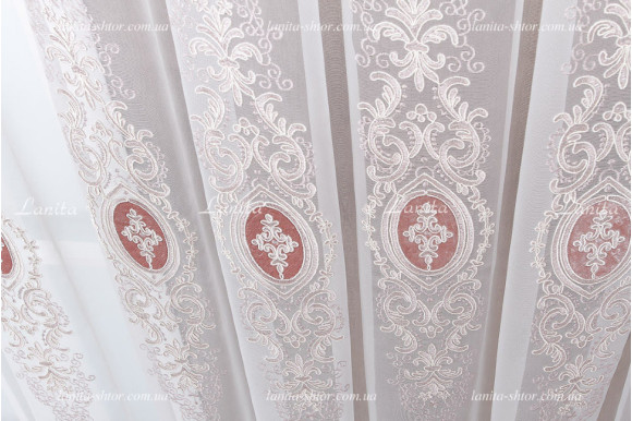 Тюль фатин с люрексом Agila TFV-1685