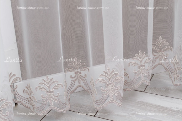 Тюль фатин с люрексом Agila TFV-1685