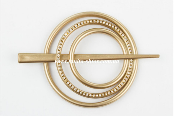 Подхват-заколка Круг золотистый сатин