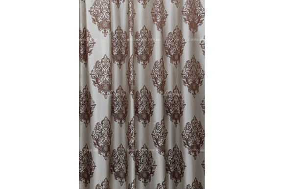 Готова штора жаккард Bohemia коричнева 2,95м/1,70м