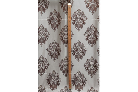 Готова штора жаккард Bohemia коричнева 2,95м/1,70м