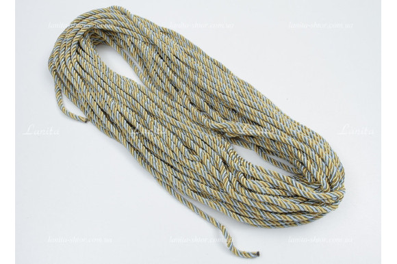 Шнур декоративний лимонно-блакитний