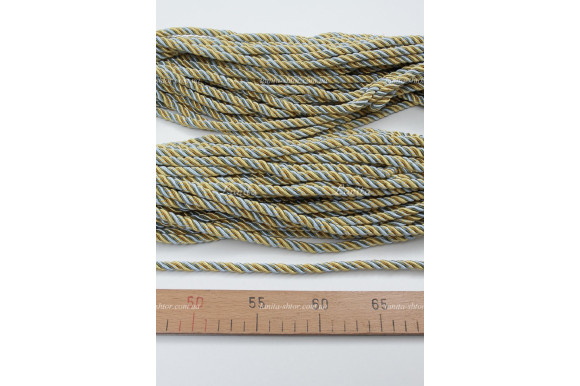 Шнур декоративний лимонно-блакитний