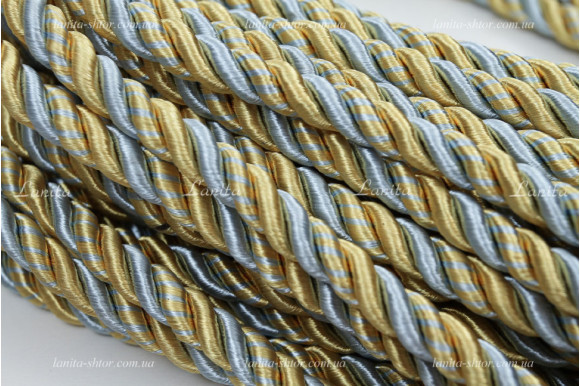 Шнур декоративний лимонно-блакитний