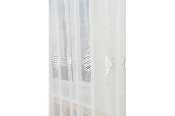 Готовый тюль микросетка лен Ajoure GT-8124 2,50м/4,0м