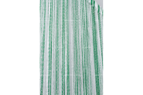Штори нитки веселка дощик біло-зелені