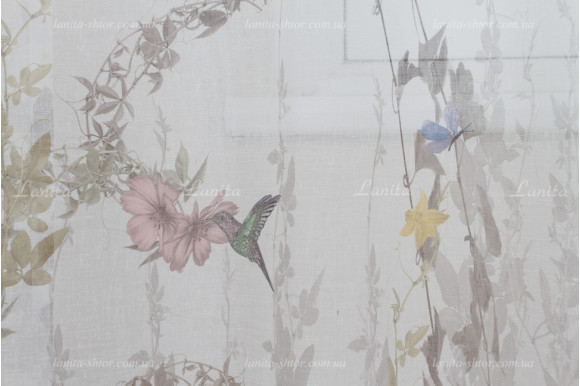 Готовый тюль лен Polly GT-2141 2,50м/2,70м