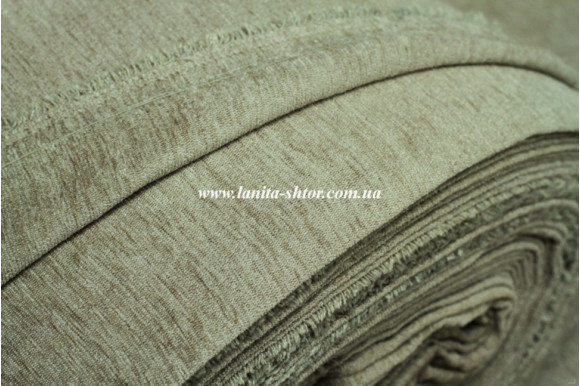 Шторы шенилл серо-фисташковые М12-1135