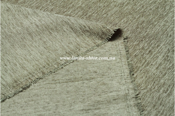Шторы шенилл серо-фисташковые М12-1135
