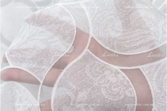 Готовий тюль льон Emile світло-сірий 2,50м/5,60м