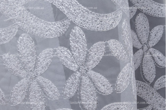 Готовий тюль шифон з ламбрекеном 2,51м/6,0м